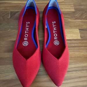 Rothy's The Point Red Women's Flats - size 6